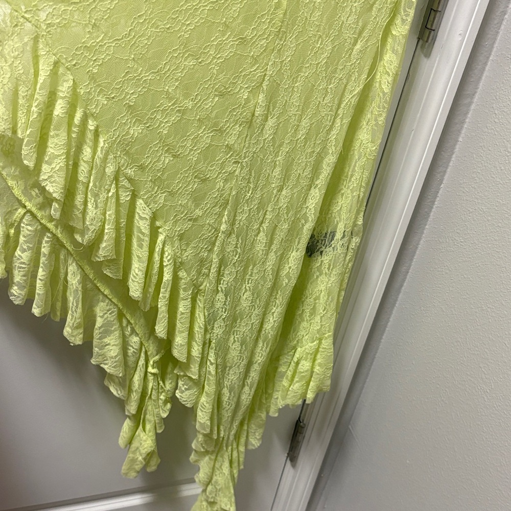 Kimchi Blue Lace Ruffle Dress in Light Green - Picture 6 of 12